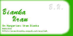 bianka uram business card